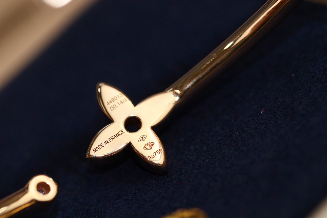 [Clover Jewelery]IDYLLE PINK GOLD OPEN BRACELET DIAMOND PAVED