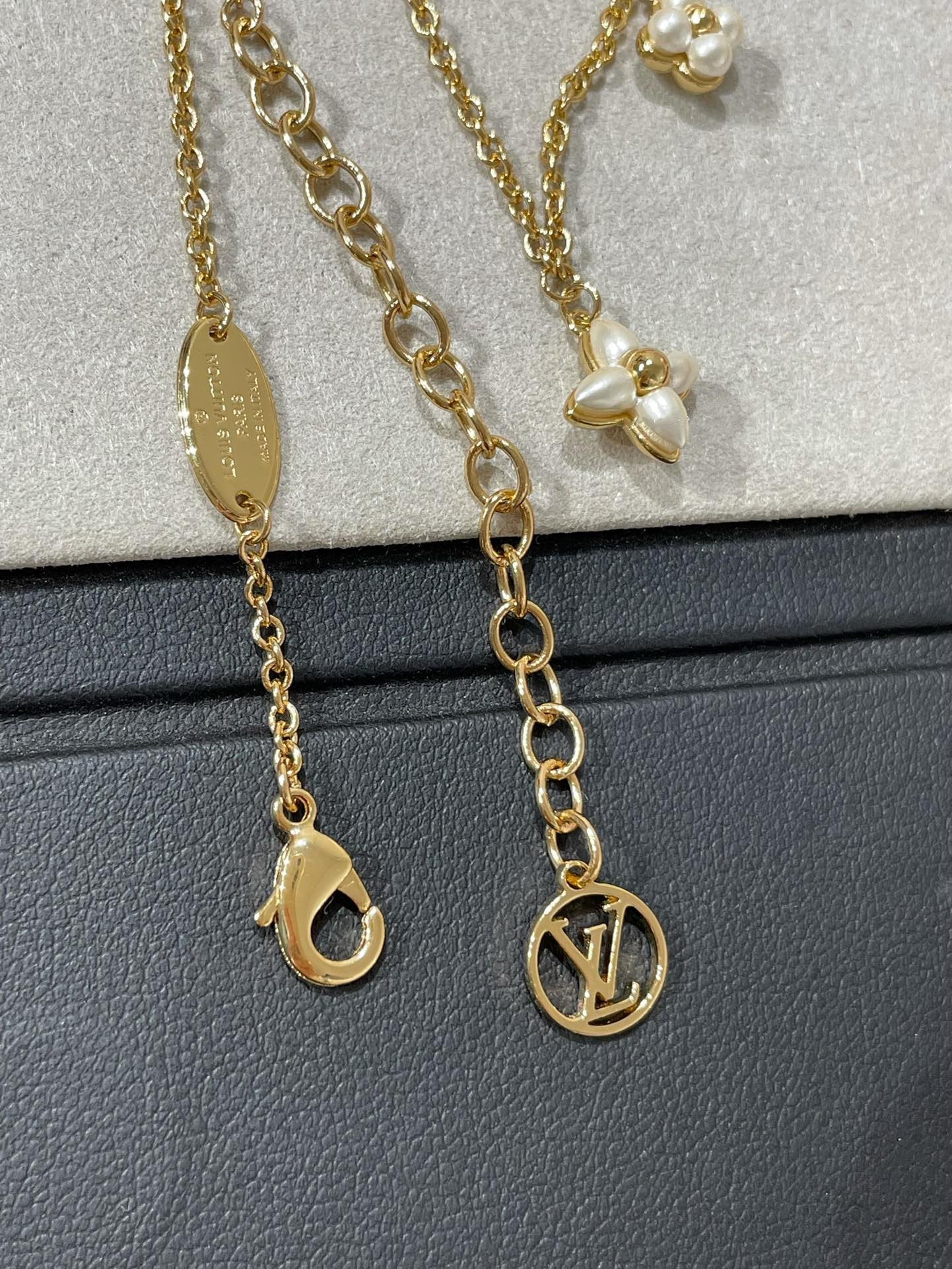 [Clover Jewelery]FLOWERGRAM GOLD MOP DOUBLE ROW NECKLACE