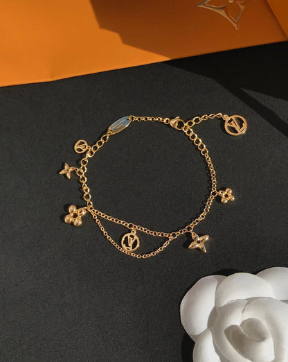 [Clover Jewelery]BLOOMING PINK GOLD MOP BRACELET