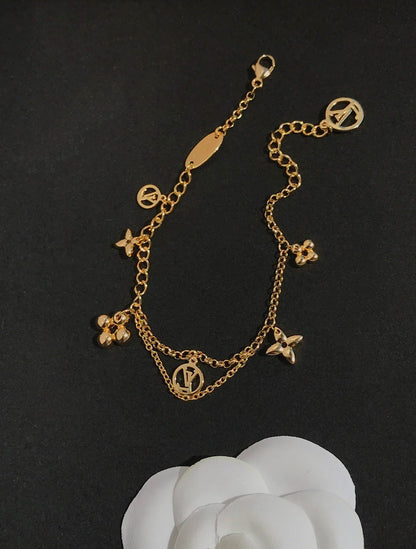 [Clover Jewelery]BLOOMING PINK GOLD MOP BRACELET