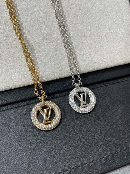 [Clover Jewelery]BY NIGHT DIAMOND PAVED NECKLACE