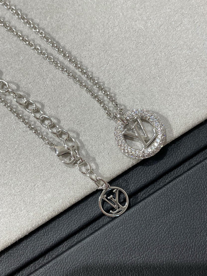 [Clover Jewelery]BY NIGHT DIAMOND PAVED NECKLACE