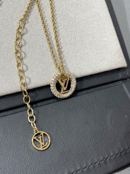 [Clover Jewelery]BY NIGHT DIAMOND PAVED NECKLACE