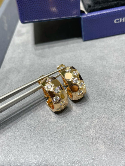 [Clover Jewelery]BEE LOVE DIAMOND HOOP EARRINGS