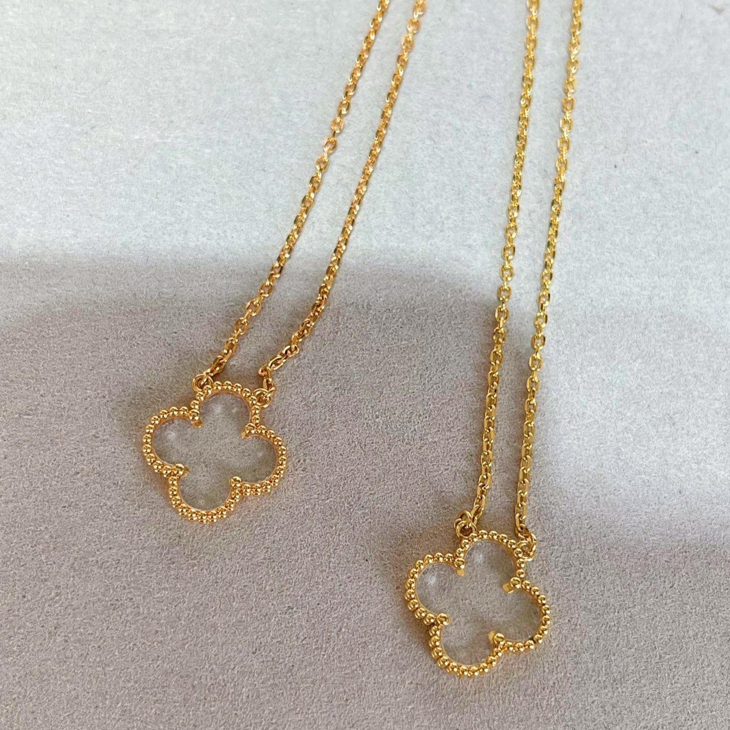 [Clover Jewelery]CLOVER ROCK CRYSTAL ROSE GOLD NECKLACE