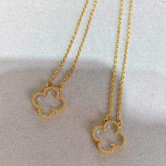 [Clover Jewelery]CLOVER ROCK CRYSTAL ROSE GOLD NECKLACE