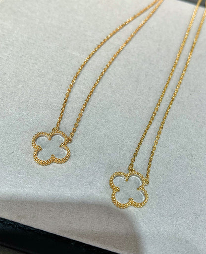 [Clover Jewelery]CLOVER ROCK CRYSTAL ROSE GOLD NECKLACE