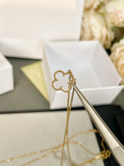 [Clover Jewelery]CLOVER ROCK CRYSTAL ROSE GOLD NECKLACE