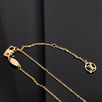 [Clover Jewelery]COLOR BLOSSOM PINK MOP SUN GOLD NECKLACE