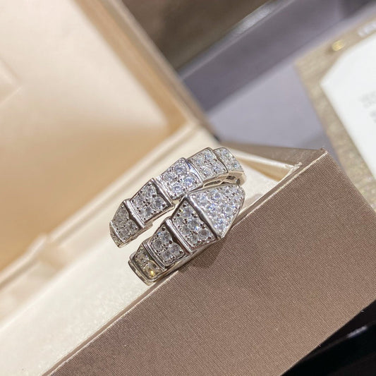 [Clover Jewelery]SERPENTI RING SILVER DIAMOND PAVED