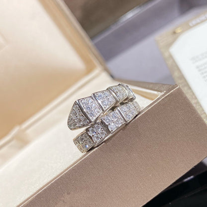 [Clover Jewelery]SERPENTI RING SILVER DIAMOND PAVED