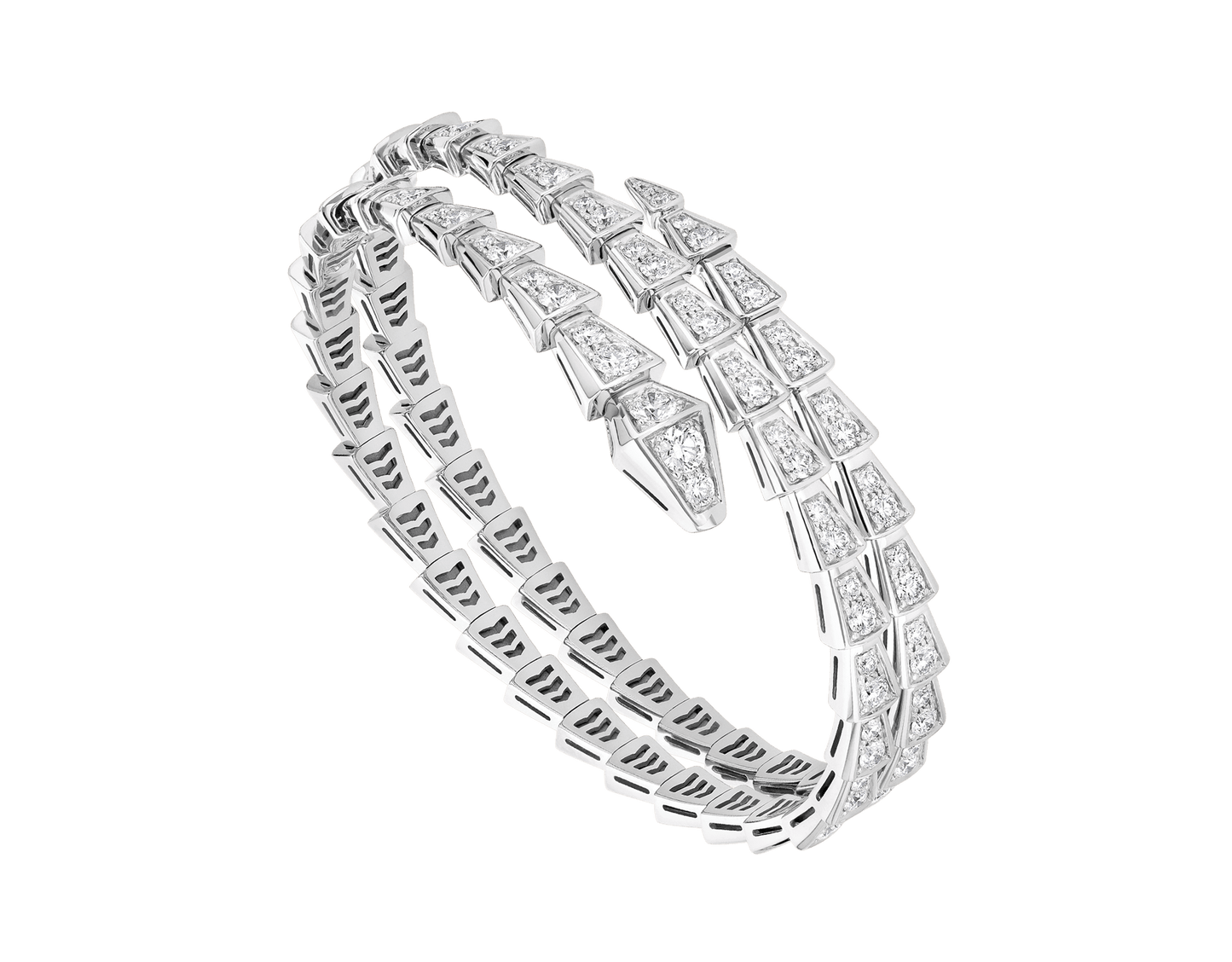 [Clover Jewelery]SERPENTI BRACELET SILVER DIAMOND DOUBLE ROW