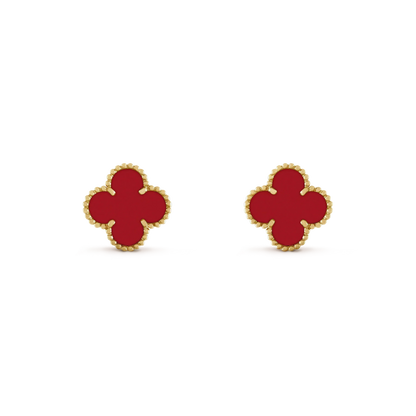 [Clover Jewelery]CLOVER MINI 9.5MM CARNELIAN EARRINGS