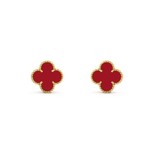 [Clover Jewelery]CLOVER MINI 9.5MM CARNELIAN EARRINGS
