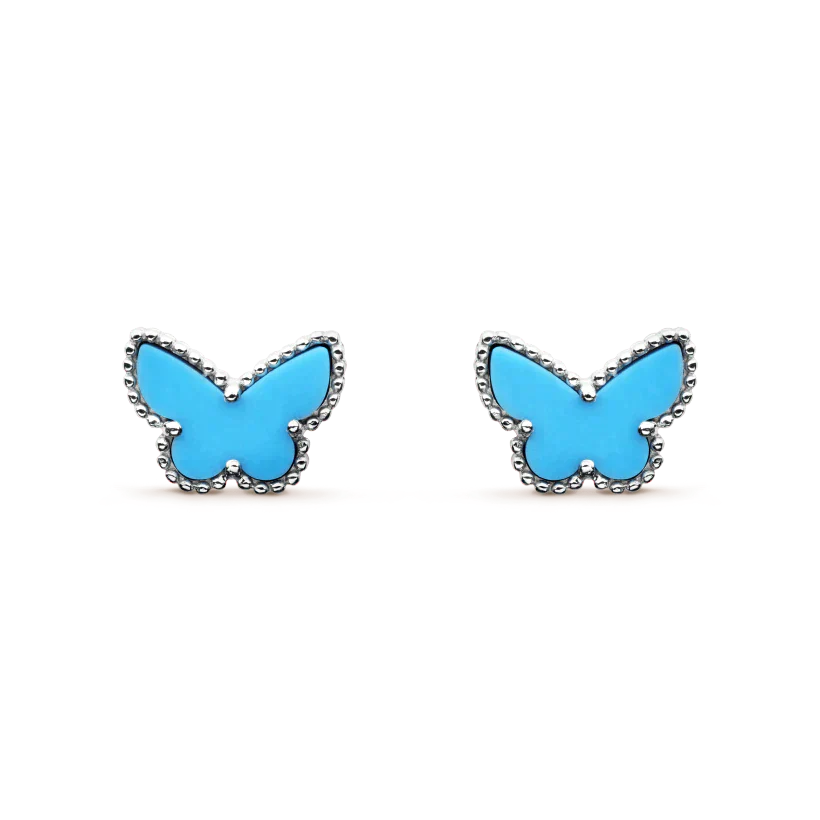 [Clover Jewelery]BUTTERFLY TURQUOISE EARRINGS SILVER