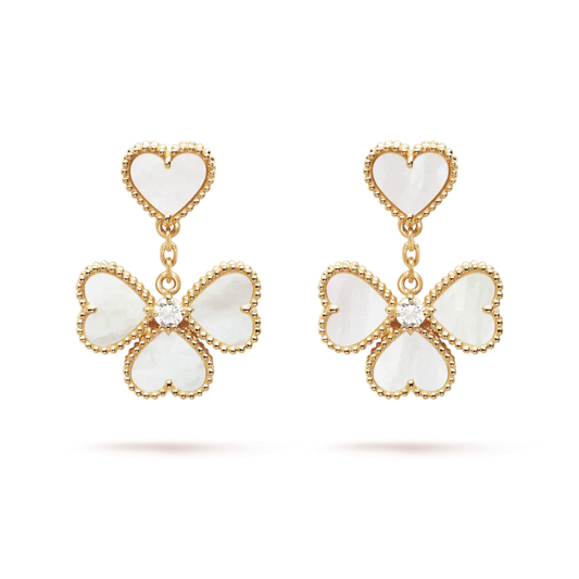 [Clover Jewelery]CLOVER SWEET WHITE MOP EARRINGS
