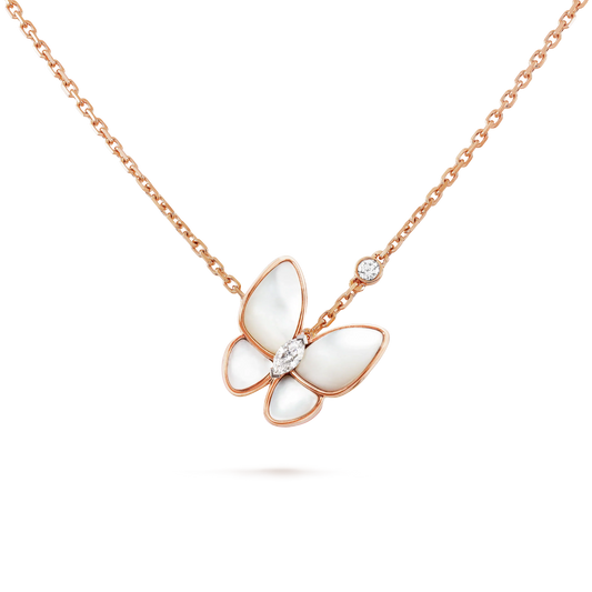 [Clover Jewelery]BUTTERFLY MOP DIAMOND NECKLACE