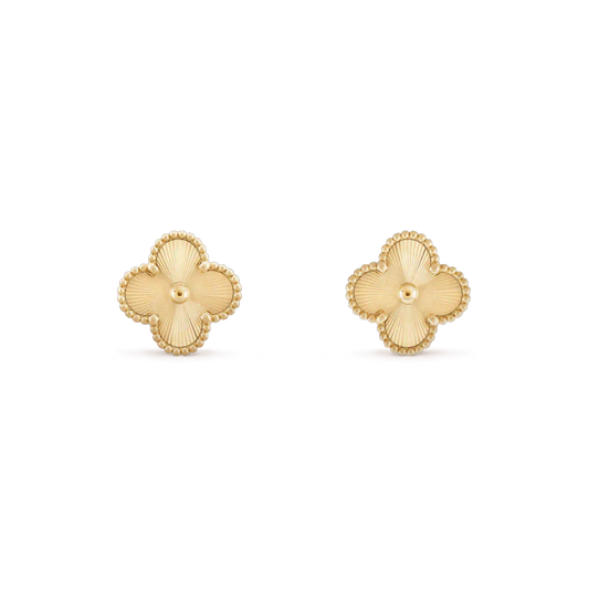 [Clover Jewelery]CLOVER MINI 9.5MM LASER EARRINGS
