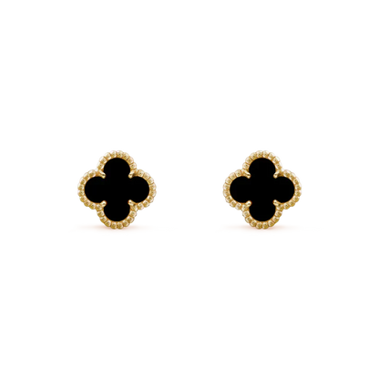 [Clover Jewelery]CLOVER MINI 9.5MM BLACK MOP EARRINGS