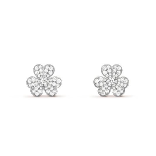 [Clover Jewelery]CLOVER COMOS DIAMOND EARRINGS SILVER
