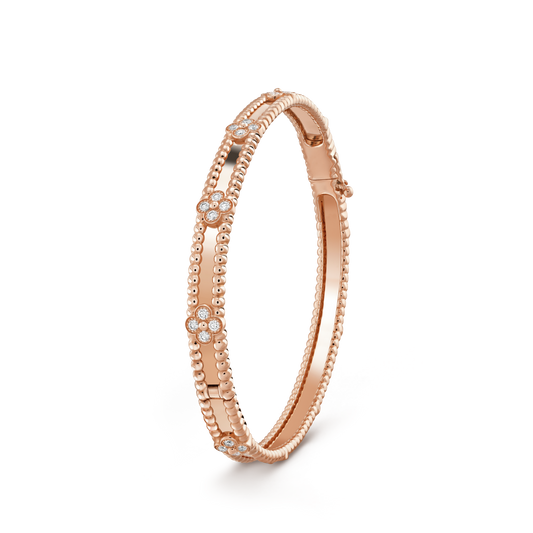 [Clover Jewelery]CLOVER BRACELET 4MM DIAMONDS