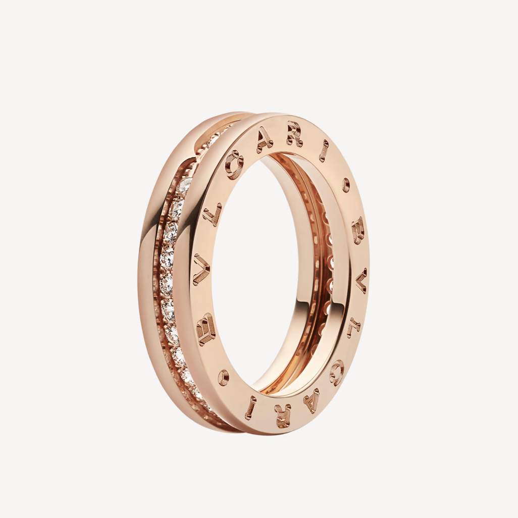 [Clover Jewelery]ZERO 1 ONE-BAND PAVED DIAMONDS ON THE SPIRAL RING