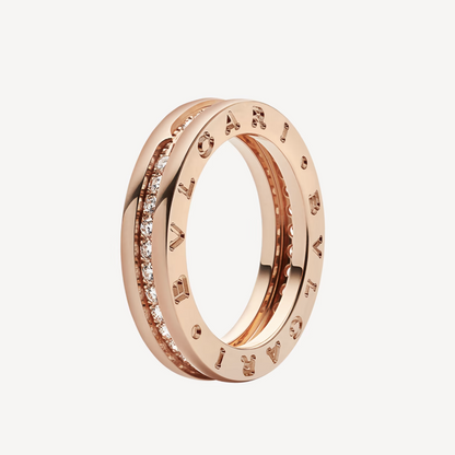 [Clover Jewelery]ZERO 1 ONE-BAND PAVED DIAMONDS ON THE SPIRAL RING