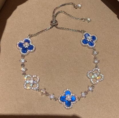 [Clover Jewelery]CLOVER 5 MOTIF PINK BLUE RED WHITE BRACELET