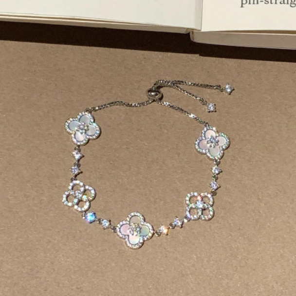 [Clover Jewelery]CLOVER 5 MOTIF PINK BLUE RED WHITE BRACELET