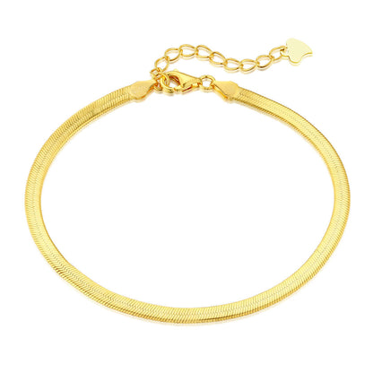 [Clover Jewelery]Flat Snake Bone Chain Blade Necklace