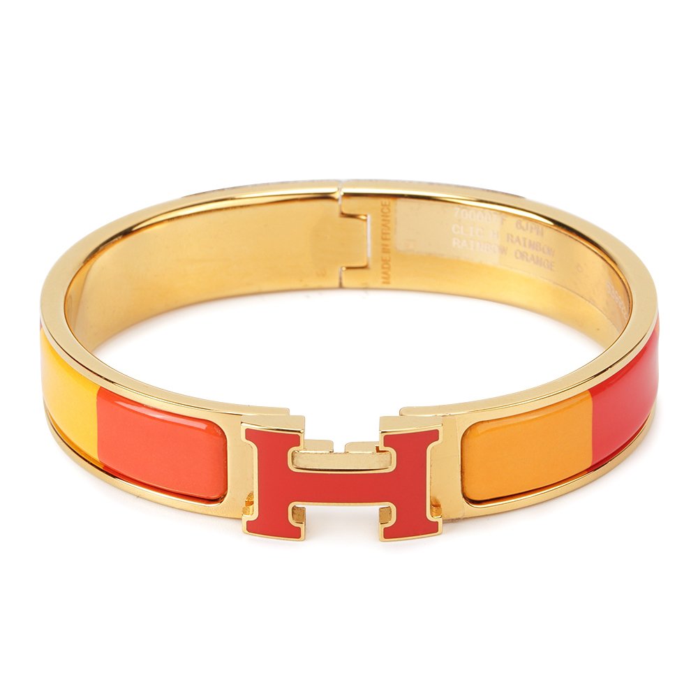 [Clover Jewelery]H BRACELET ORANGE RAINBOW CERAMIC
