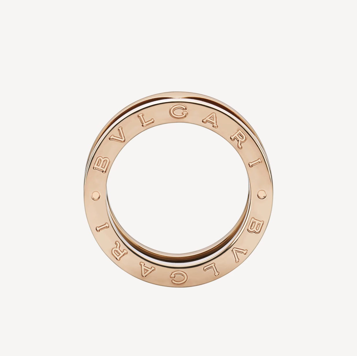[Clover Jewelery]ZERO 1 TWO-BAND LOOPS AND BLACK CERAMIC PINK GOLD RING