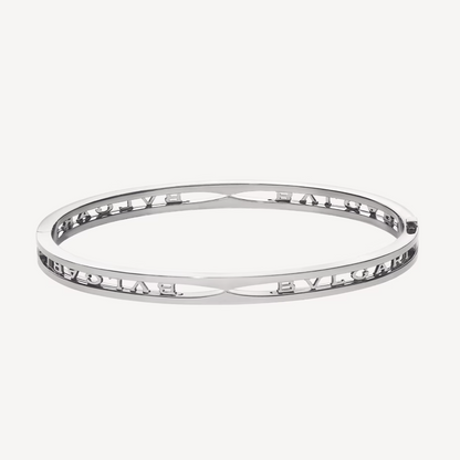 [Clover Jewelery]ZERO 1 SPIRAL LOGO SILVER BRACELET