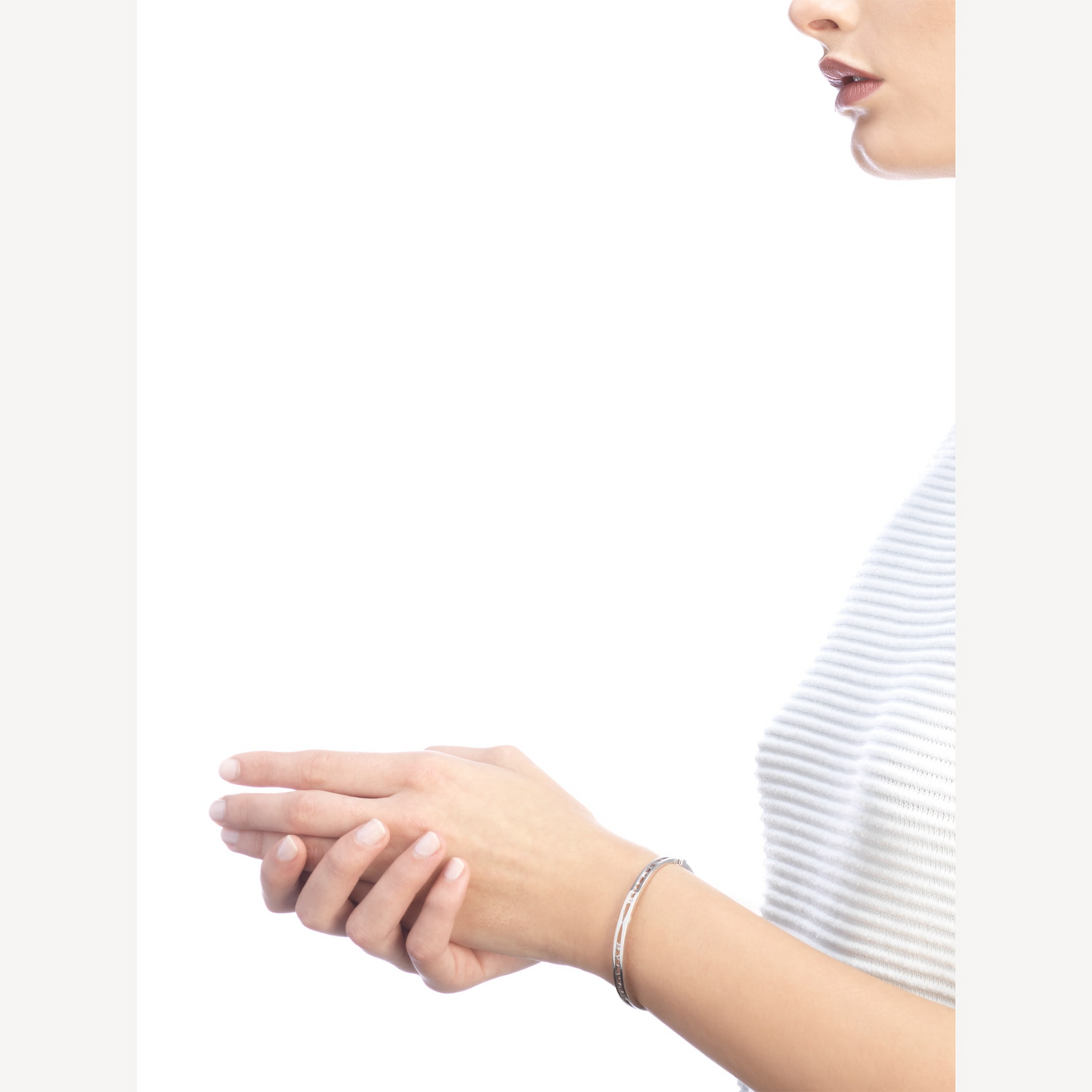 [Clover Jewelery]ZERO 1 SPIRAL LOGO SILVER BRACELET