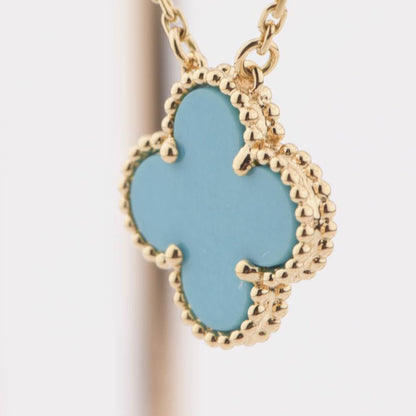 [Clover Jewelery]CLOVER 15MM VINTAGE TURQUOISE NECKLACE