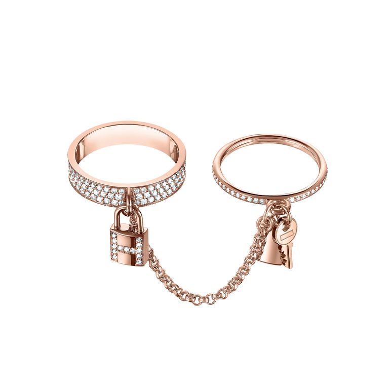 [Clover Jewelery]HM KELLY CLOCHETTE DOUBLE RING IN  WITH DIAMONDS