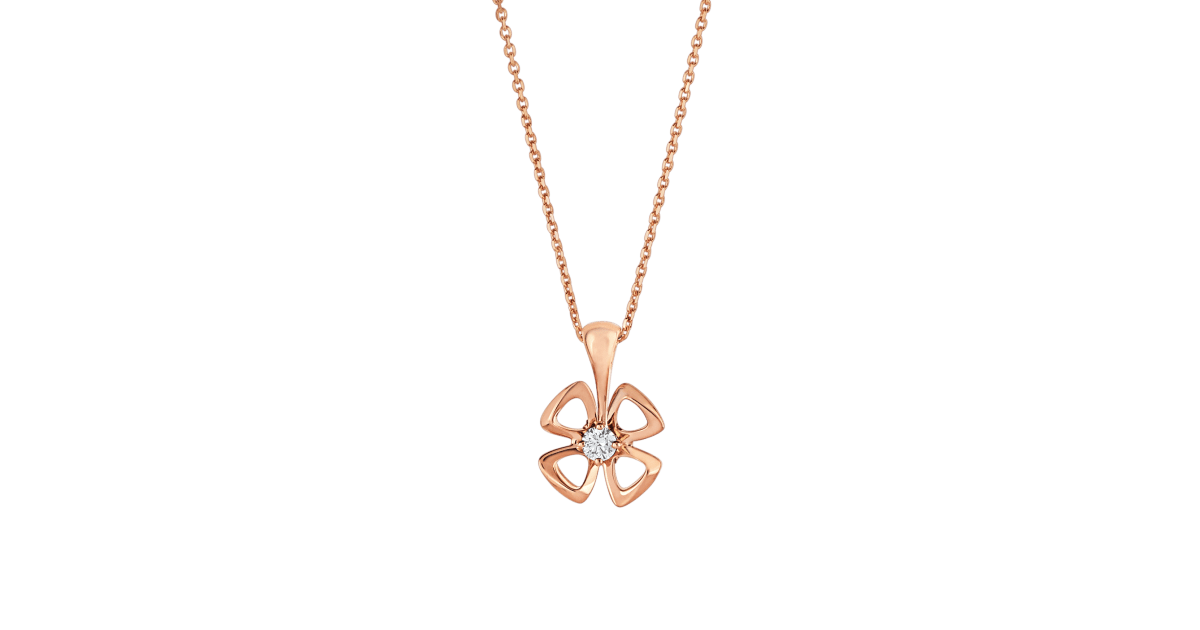 [Clover Jewelery]FIOREVER NECKLACE DIAMOND CENTER