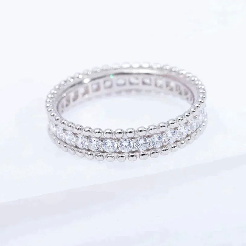 [Clover Jewelery]PERLEE DIAMOND SILVER RING