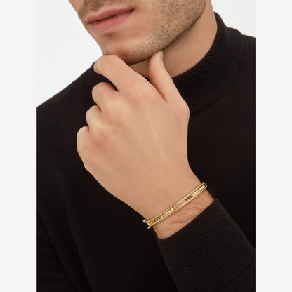 [Clover Jewelery]ZERO 1 SPIRAL AND PAVED DIAMOND GOLD BRACELET