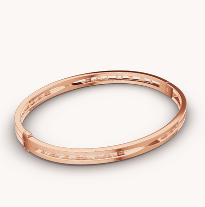 [Clover Jewelery]ZERO 1 SPIRAL LOGO PINK GOLD BRACELET