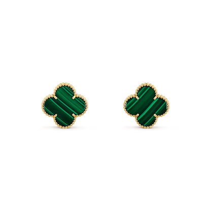 [Clover Jewelery]CLOVER MINI 9.5MM MALACHITE  EARRINGS