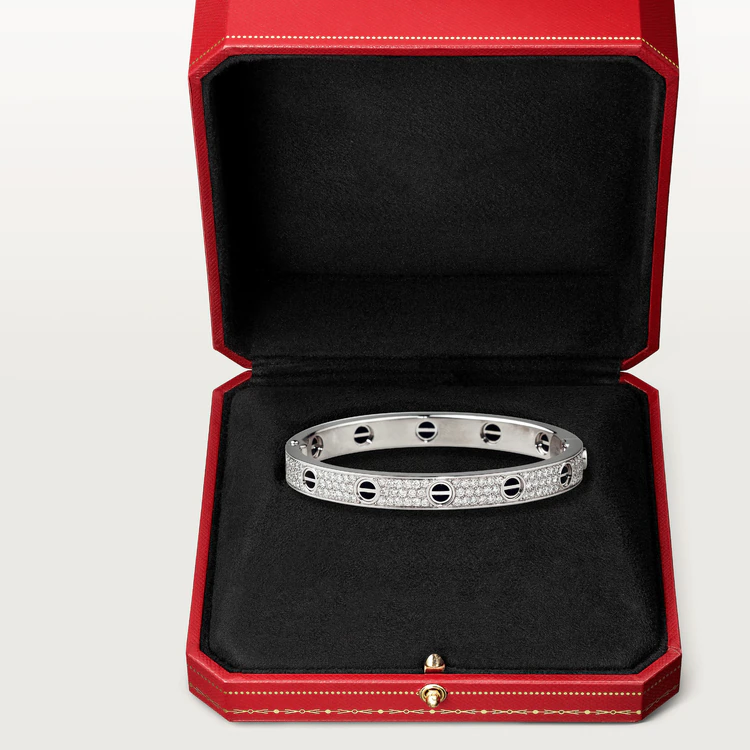 [Clover Jewelery]LOVE BRACELET 6.1MM DIAMOND-PAVED CERAMIC