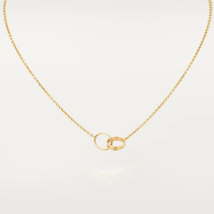 [Clover Jewelery]LOVE NECKLACE DOUBLE RING GOLD