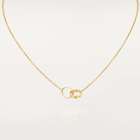 [Clover Jewelery]LOVE NECKLACE DOUBLE RING GOLD