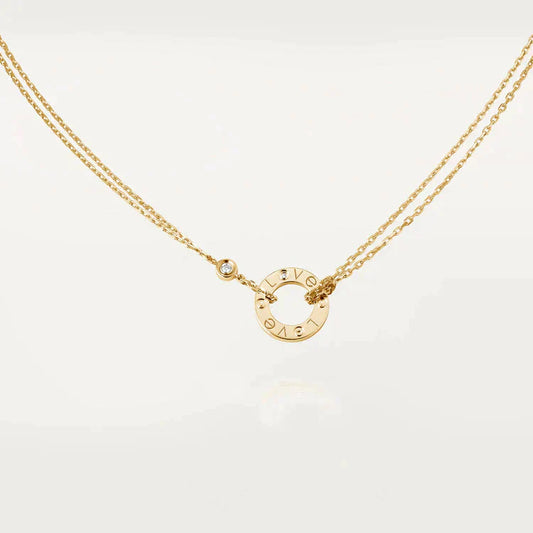 [Clover Jewelery]LOVE NECKLACE 16MM 2 DIAMONDS