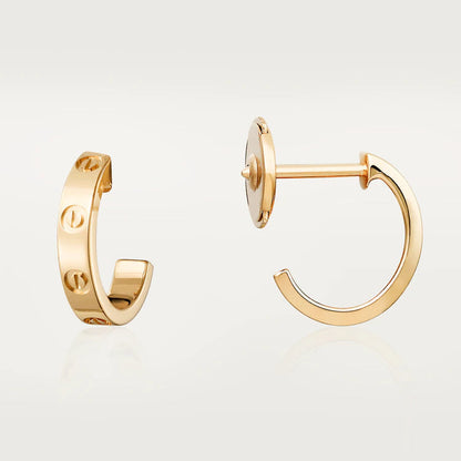 [Clover Jewelery]LOVE EARRINGS 2.65MM PINK GOLD