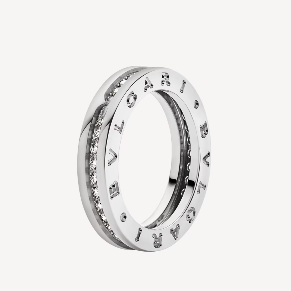 [Clover Jewelery]ZERO 1 ONE-BAND PAVED DIAMONDS ON THE SPIRAL RING