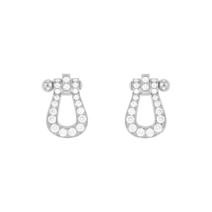 [Clover Jewelery]FORCE 10 FULL DIAMOND STUD EARRINGS MINI MODEL