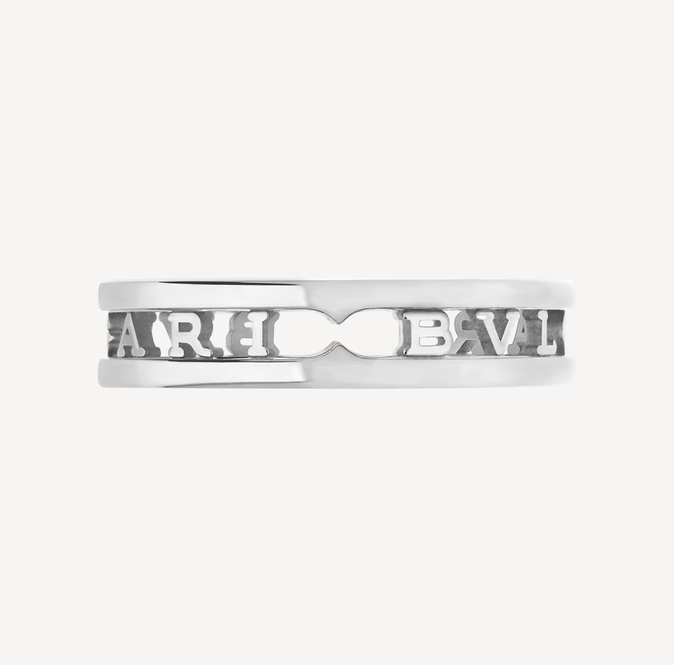 [Clover Jewelery]ZERO 1 ONE-BAND WITH OPENWORK LOGO SPIRAL RING