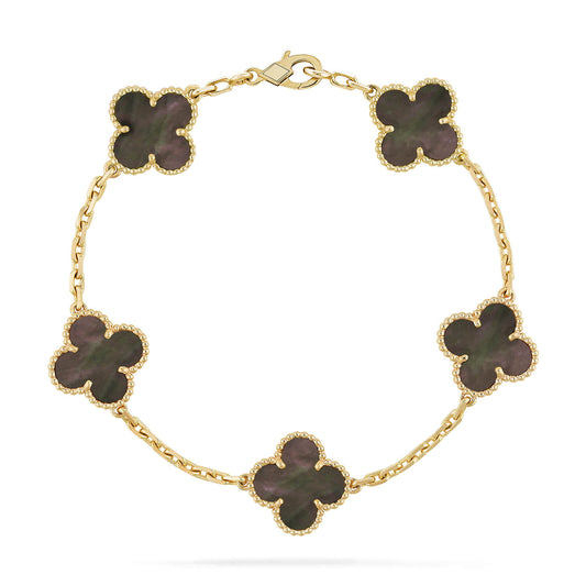 [Clover Jewelery]CLOVER 5 MOTIF GRAY MOP  BRACELET